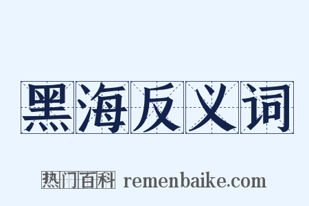 黑海反义词是什么意思的图片